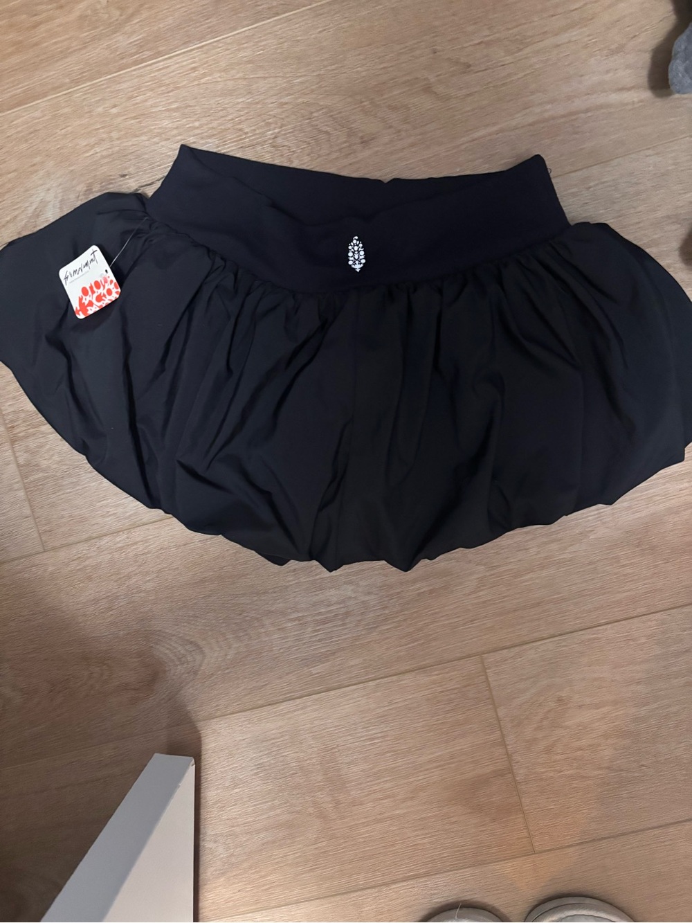 Free People Mvmt Micro Black Dance All Day Bubble Skort NWT